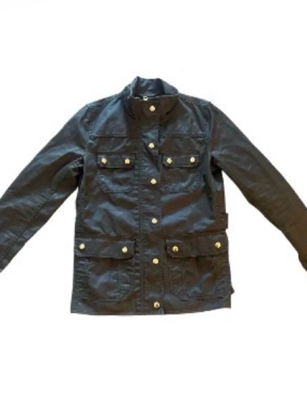 J. Crew Barbour Coat with Gold Buttons